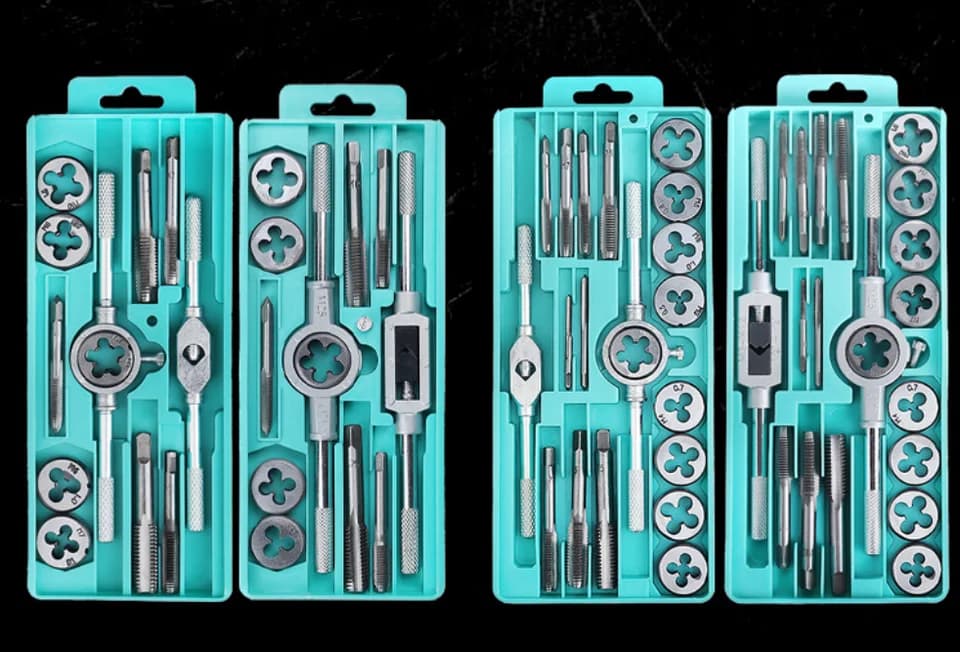 Tap and Die Set | 20-Piece Kit | M3-M12 Mechanical Threading - Thumbnail 2