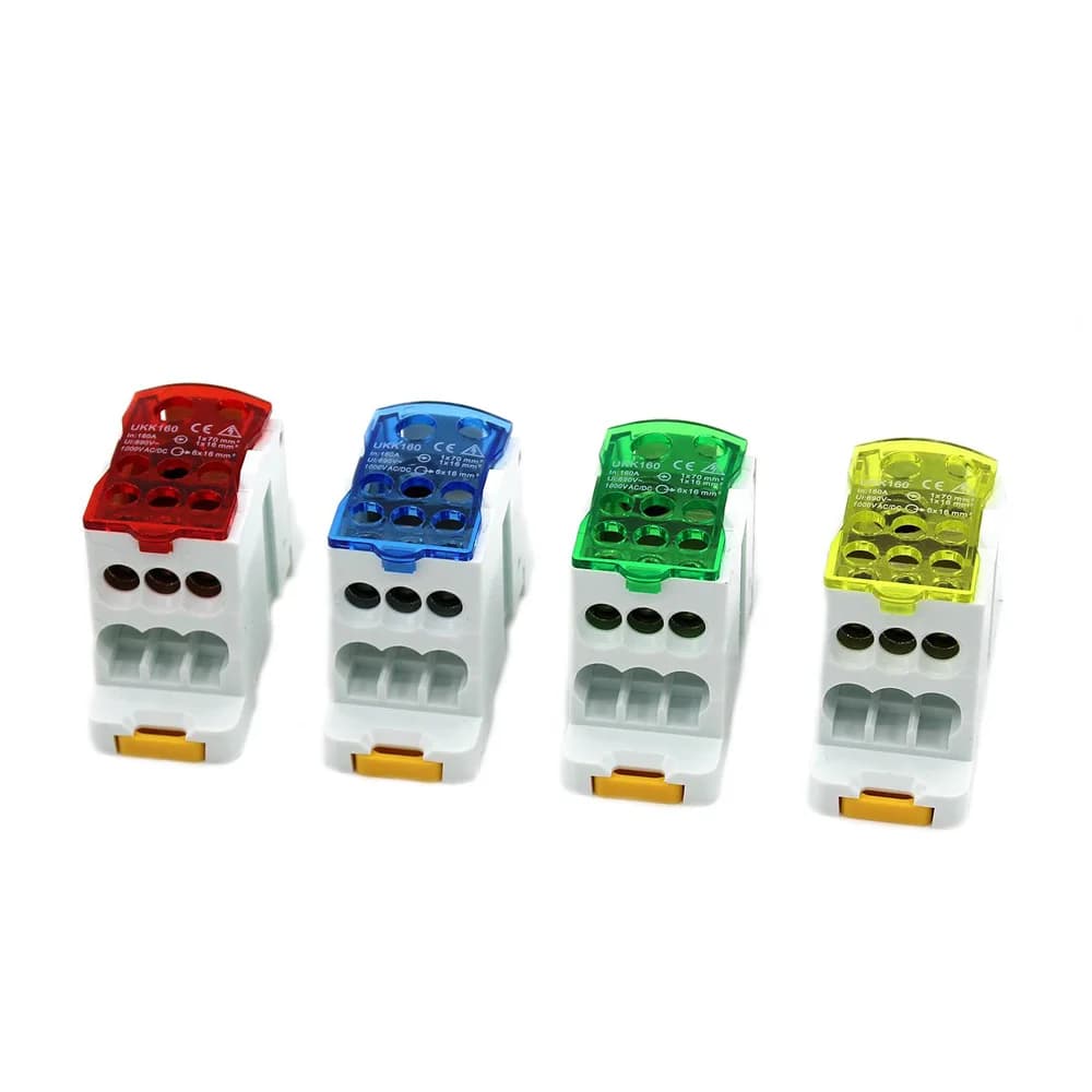 DIN Rail Terminal Block | 80-500A Power Distribution | Single-Pole Junction Box - Thumbnail 2