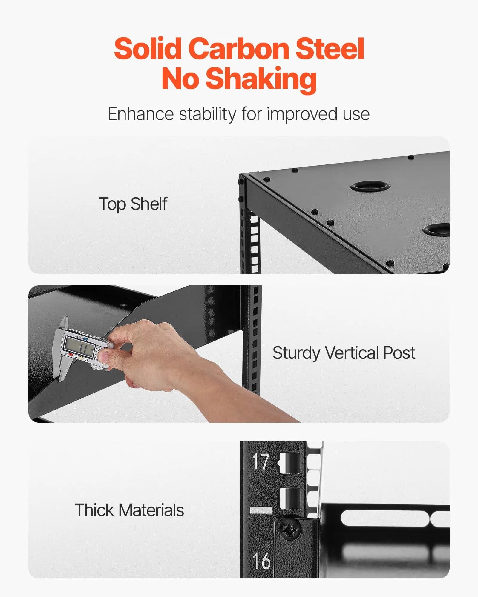 20U Open Frame Server Rack | Heavy-Duty 4-Post Design | Wall or Floor Mount - Thumbnail 3