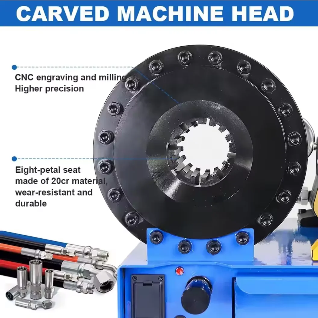 Portable Hydraulic Hose Crimper | Manual Press Tool for Hose Fittings & Pipe Forming - Thumbnail 3