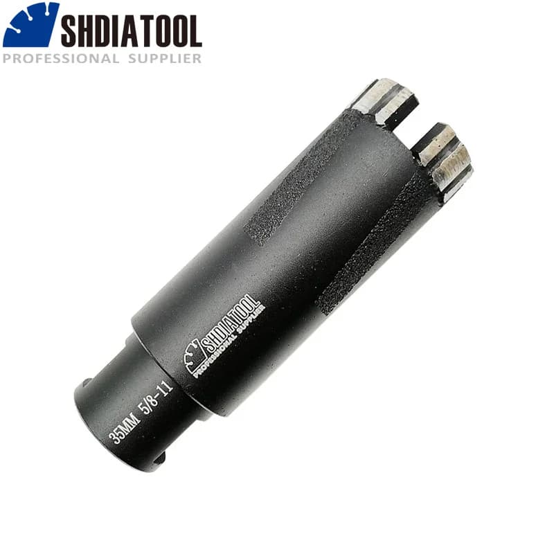 SHDIATOOL 1Pc Diamond Core Drill Bits 1-3/8 Inch Marble Drilling Core Bits For Hard Stone Concrete Granite Dry or Wet Hole Saws - Thumbnail 2