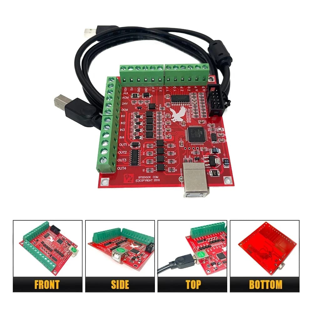 4-Axis CNC Motion Controller | MACH3 USB Interface | 100kHz for Engraving & Milling Machines - Thumbnail 2
