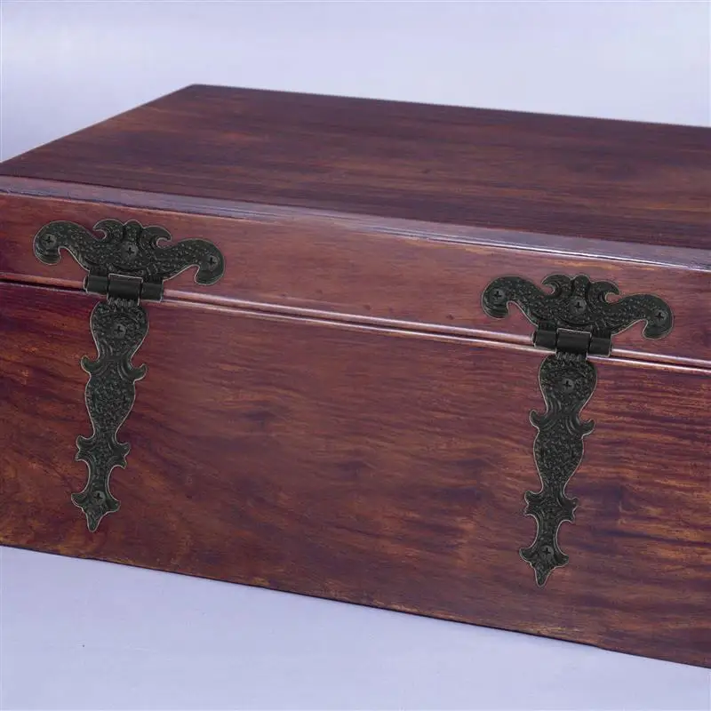 Decor Door Hinges | 4 Pcs European Style | Wooden Suitcase & Cabinet Black Hinges - Thumbnail 4