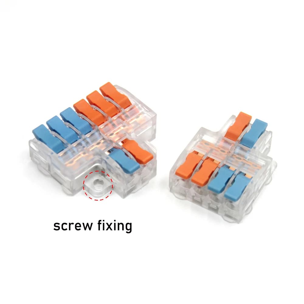 Lever Wire Connectors | 10-Pack Compact Terminal Blocks | Quick Push-In Electrical Splitters - Thumbnail 5