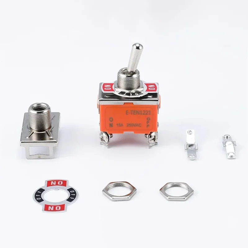 Mini Toggle Switch Set | SPST/DPDT | 250V 15A | 5-Piece Kit for Electronics & DIY - Thumbnail 4