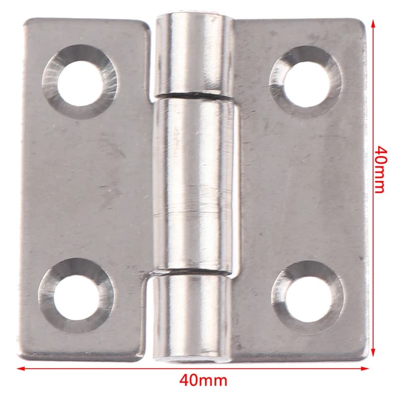 304 Stainless Steel Hinge | 40x40x2mm Thickened Plate | Equipment & Cabinet Hardware - Thumbnail 2