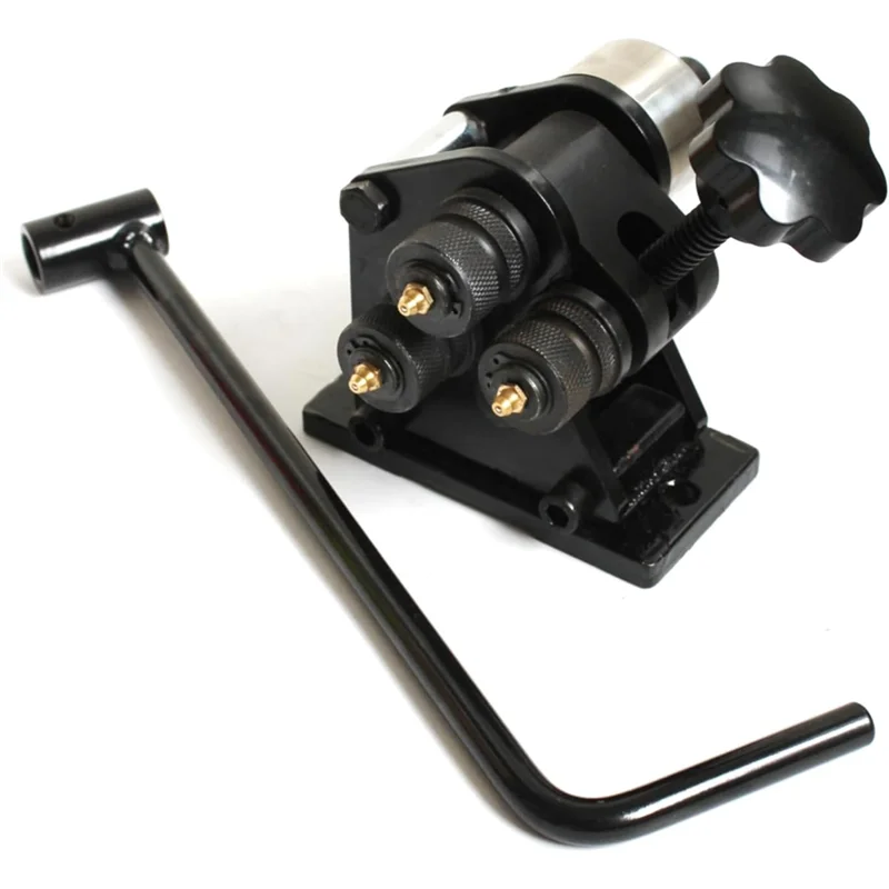 Hand-Operated Plate Roller | Manual 3-Roll Bender for Pipes & Sheet Metal - Thumbnail 4