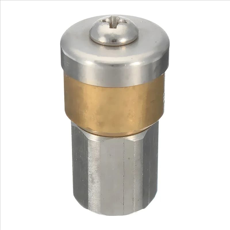 Sewer Cleaning Nozzle | 3X Steel Rotary Jetter | 1/8 Inch F Pressure Washer Drain Tool - Thumbnail 5