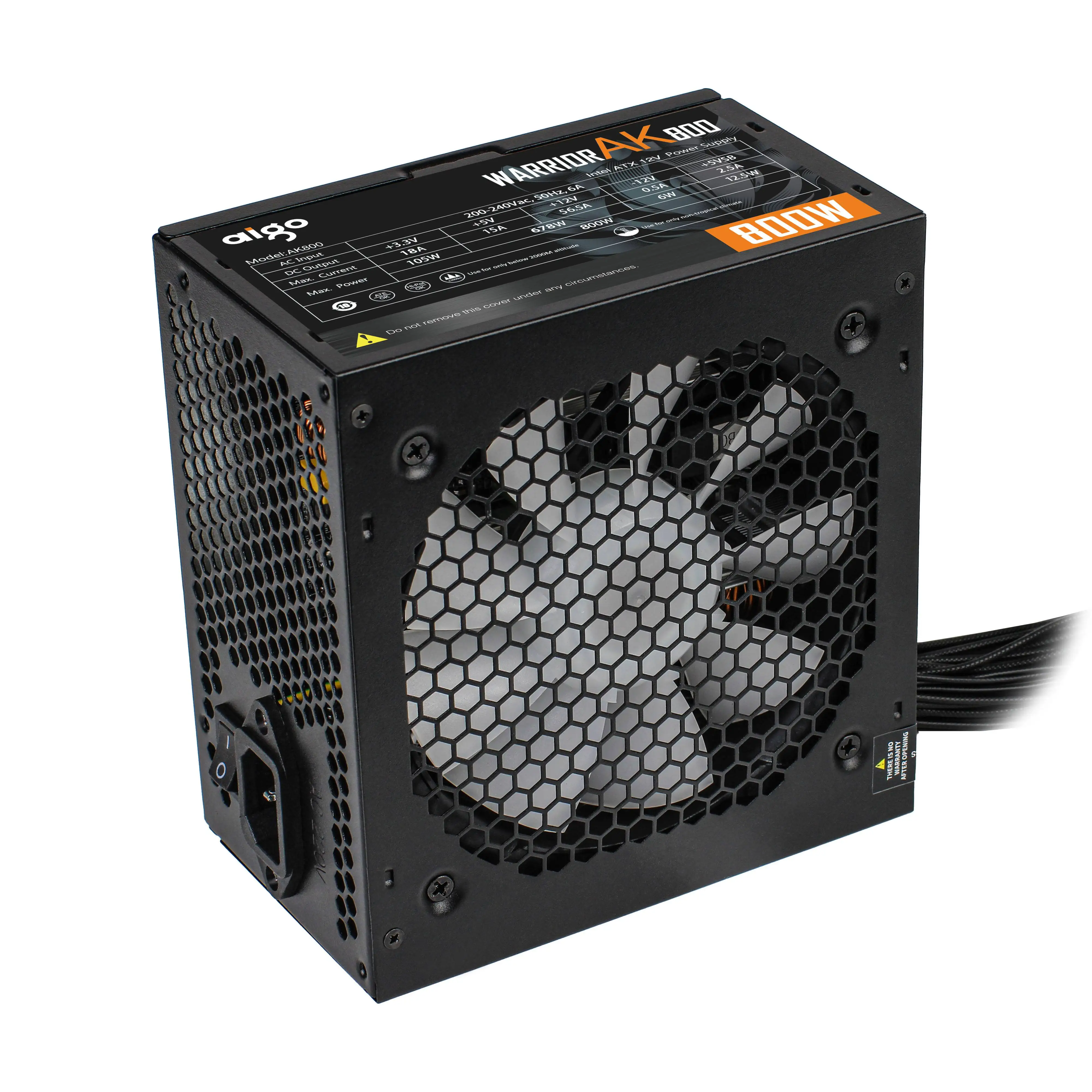 Aigo AK PC PSU Power Supply Unit 500W 600W 700W 800W 1000W Gaming 120mm RGB Fan 220V ATX Desktop computer Power Supply for BTC - Thumbnail 2