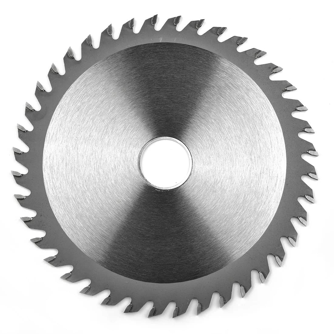 5-inch 125mm carbide-tipped circular saw blade with 40 teeth, designed for cutting wood, plastic, and metal at up to 12000 RPM.