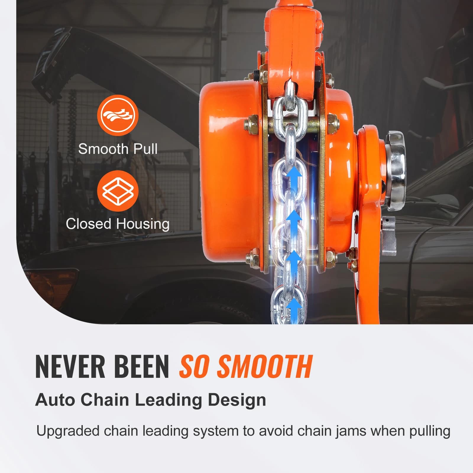Manual Chain Hoist | G80 Galvanized Steel | 360° Swivel Hook & Double-Pawl Brake - Thumbnail 4