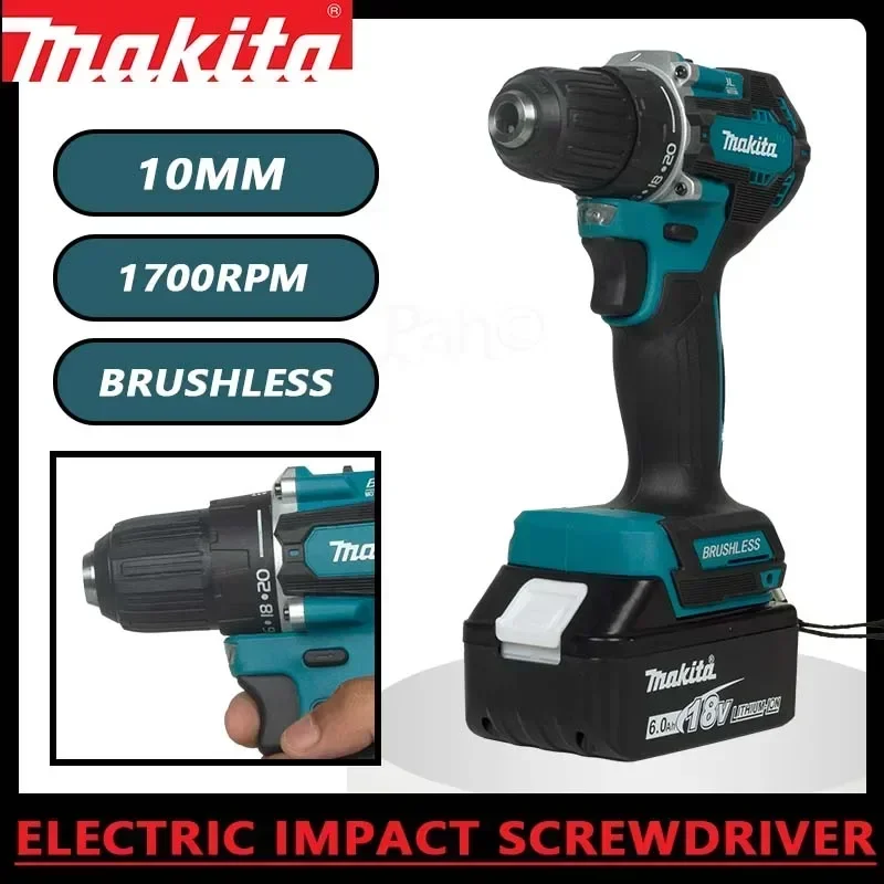 Makita DDF487 10mm Brushless 18V lithium electric rechargeable impact drill large torque screwdriver（No battery） - Thumbnail 5