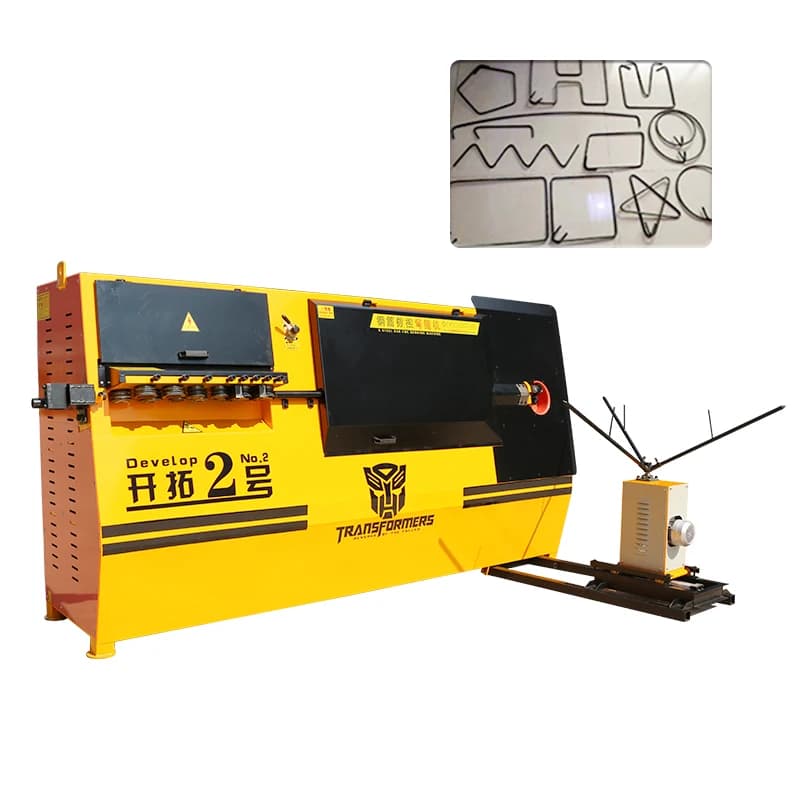 Fully Automatic Rebar Bender and Cutter CNC Integrated Steel Bar Bending Hoop and Cutting Machine Rebar Bending Machine - Thumbnail 2