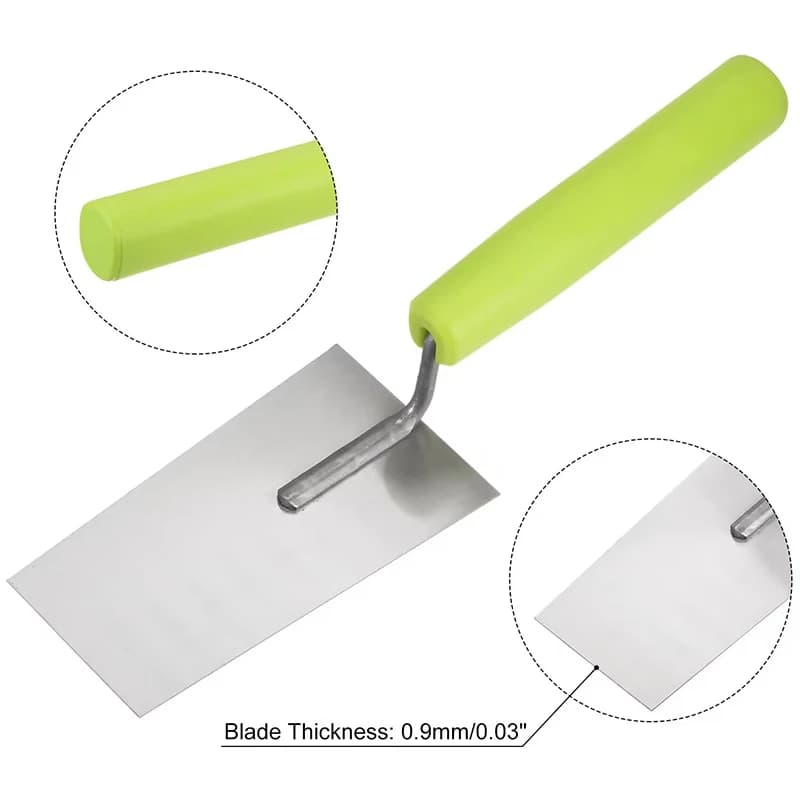 Drywall Trowel | Carbon Steel Blade & Ergonomic Rubber Grip | Wall Repair & Finishing Tool - Thumbnail 2