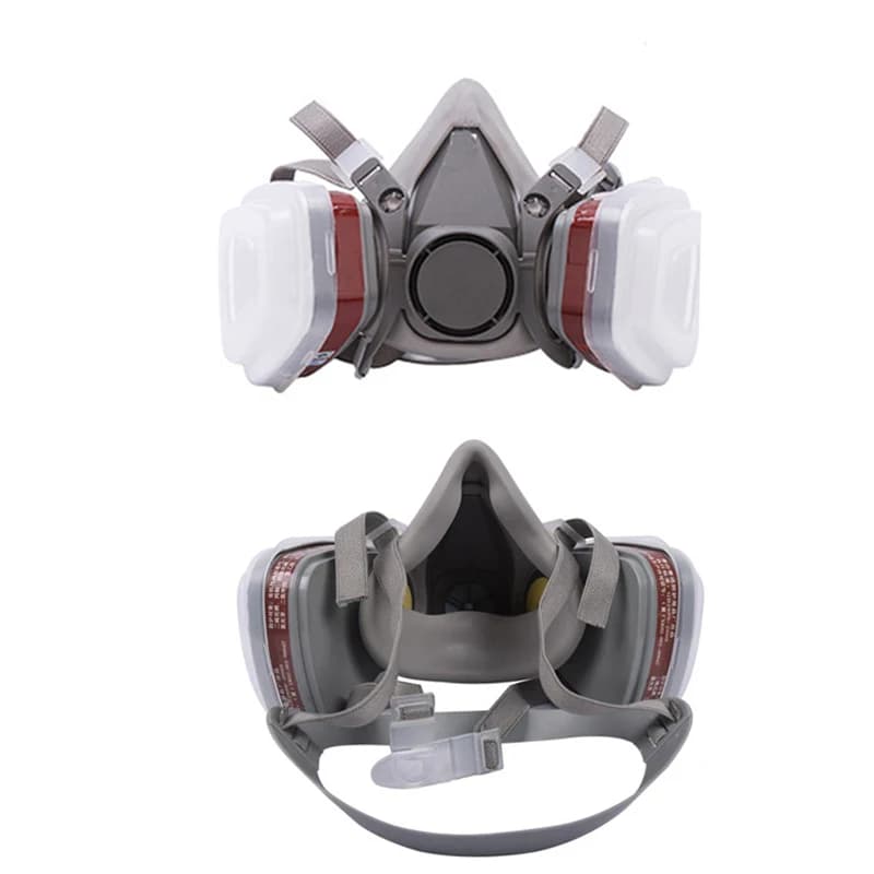Half-Face Respirator with Anti-Fog Safety Glasses | Paint & Dust Protection - Thumbnail 5