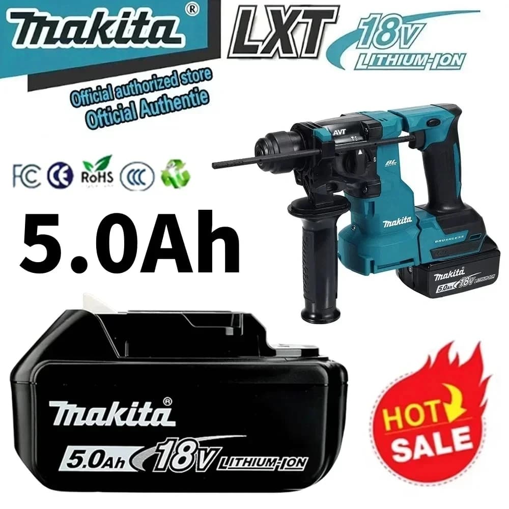 Makita 18V 6.0Ah Lithium-Ion Battery | High-Energy Density | Extended Runtime for Power Tools - Thumbnail 2