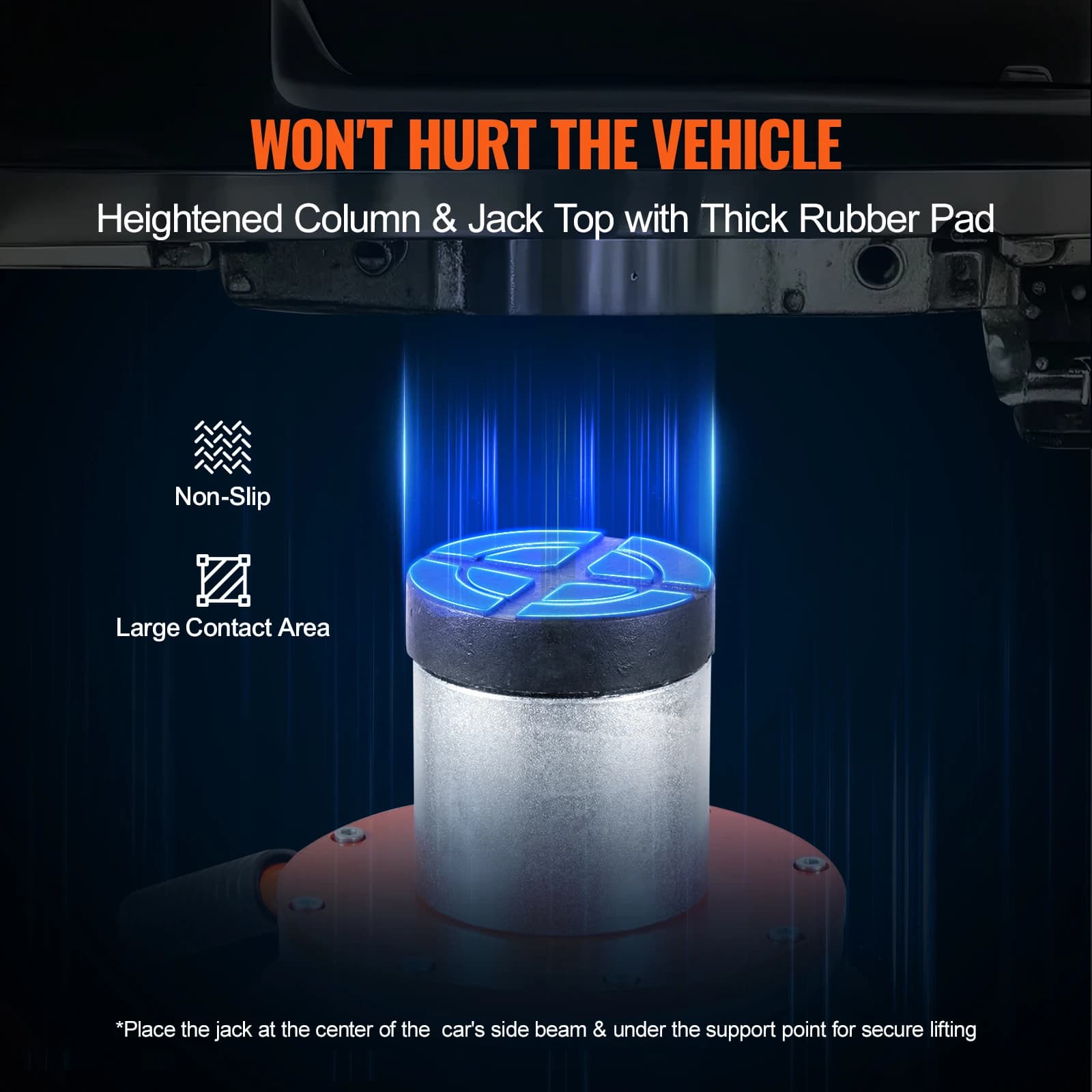 3-Ton Air Jack | 6-Column Heavy-Duty Lift for Sedans, SUVs & Trucks | Thick Rubber Pad - Thumbnail 5