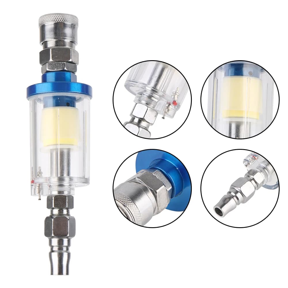 Air Compressor Water Separator | 1/4 NPT Filter Kit | Oil & Moisture Trap for Spray Guns - Thumbnail 4