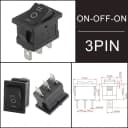 Black 3Pin ON-OFF-ON