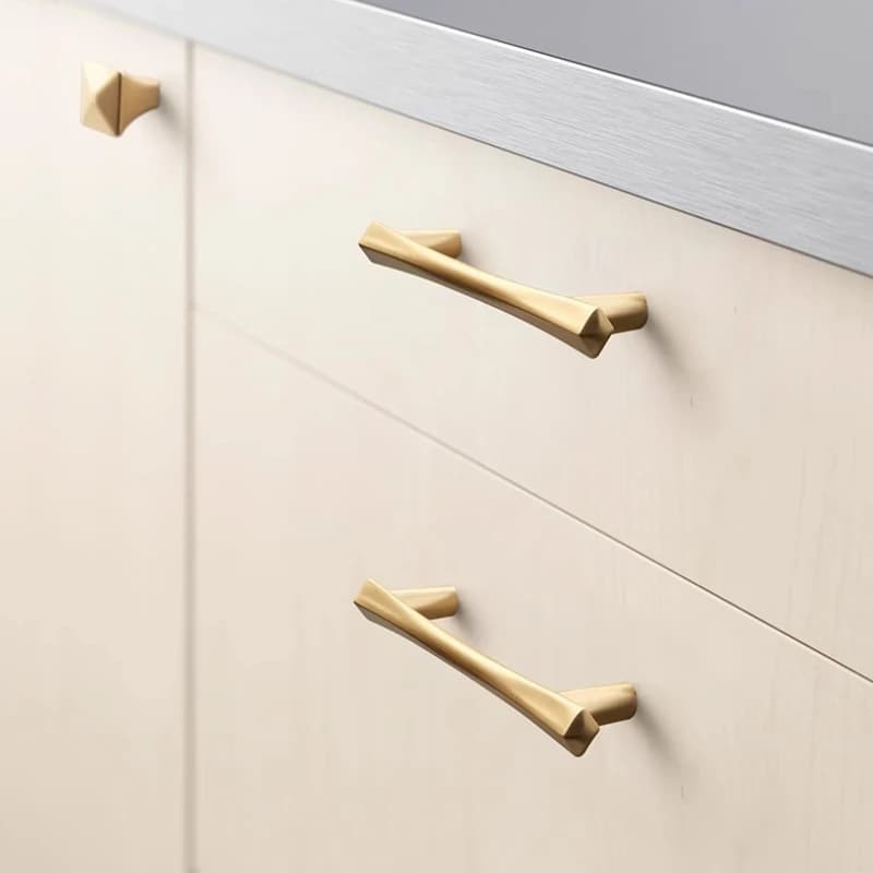 Gold Cabinet Handles | Zinc Alloy Drawer Pulls & Knobs | Kitchen & Dresser Furniture Hardware - Thumbnail 7