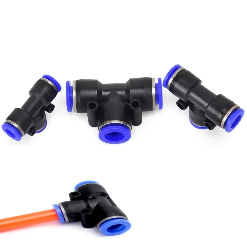 5/10PCS PY PE series T Y shaped Tee 4 6 8 10 12 16mm 3 Way P - Premium Industrial & Machinery > Hydraulics & Pneumatics with professional quality and features