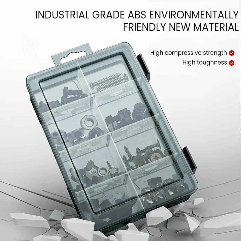 Plastic Tool Box | Transparent High-Hardness Storage | Thickened Pressure-Resistant Case - Thumbnail 7