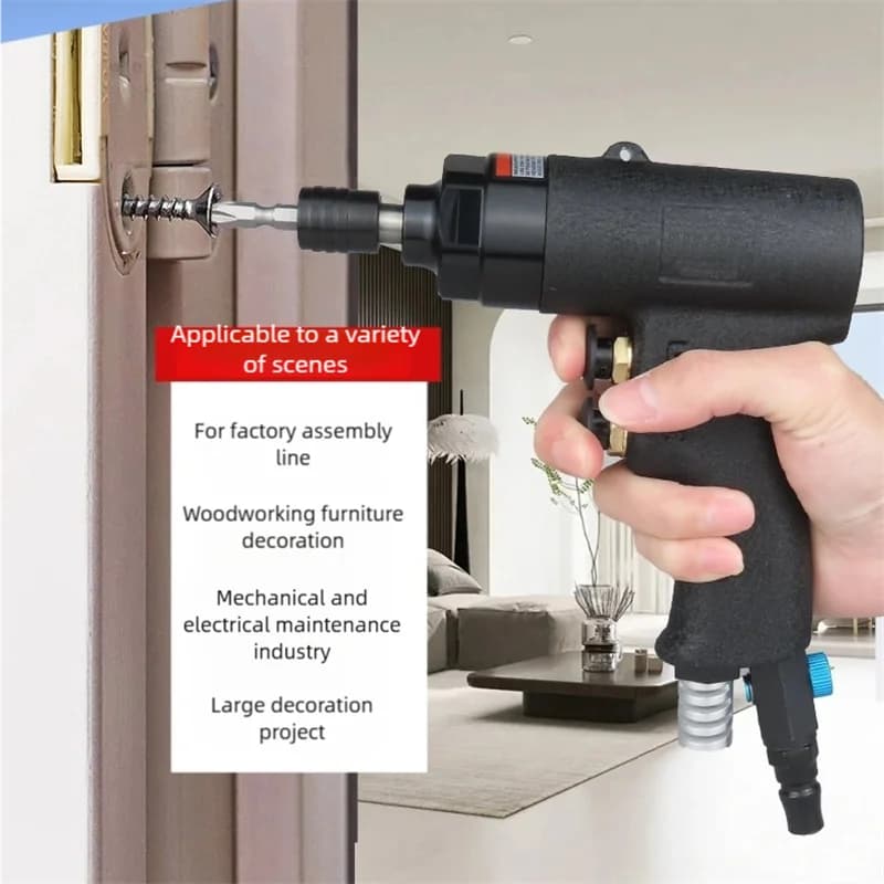 Pneumatic Screwdriver Gun | 5H-8H Impact Grade | 6.35mm Bit System | Industrial Air Tool - Thumbnail 6