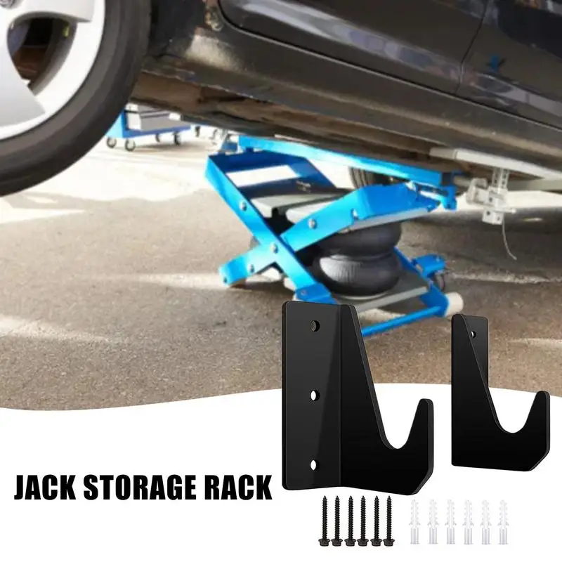 Wall-Mounted Jack Storage Rack | Heavy-Duty Garage Tool Organizer | Space-Saving Bracket System - Thumbnail 3