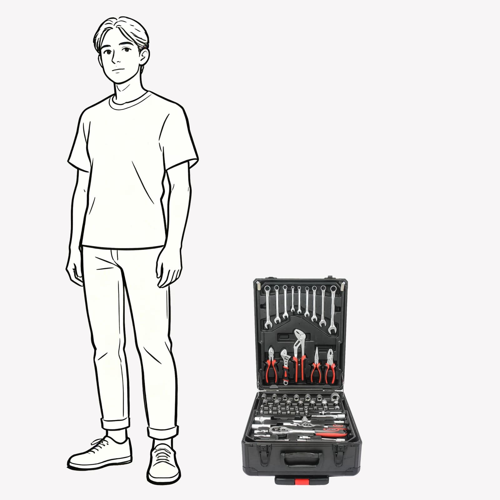 899-Piece Complete Tool Set | Rolling Toolbox Storage | Auto Repair & Home Maintenance Kit - Thumbnail 6