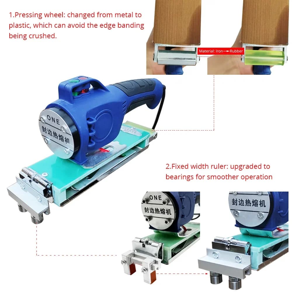 Edge Banding Machine | Adjustable Temperature Control | Manual PVC & Wood Veneer Bander - Thumbnail 6