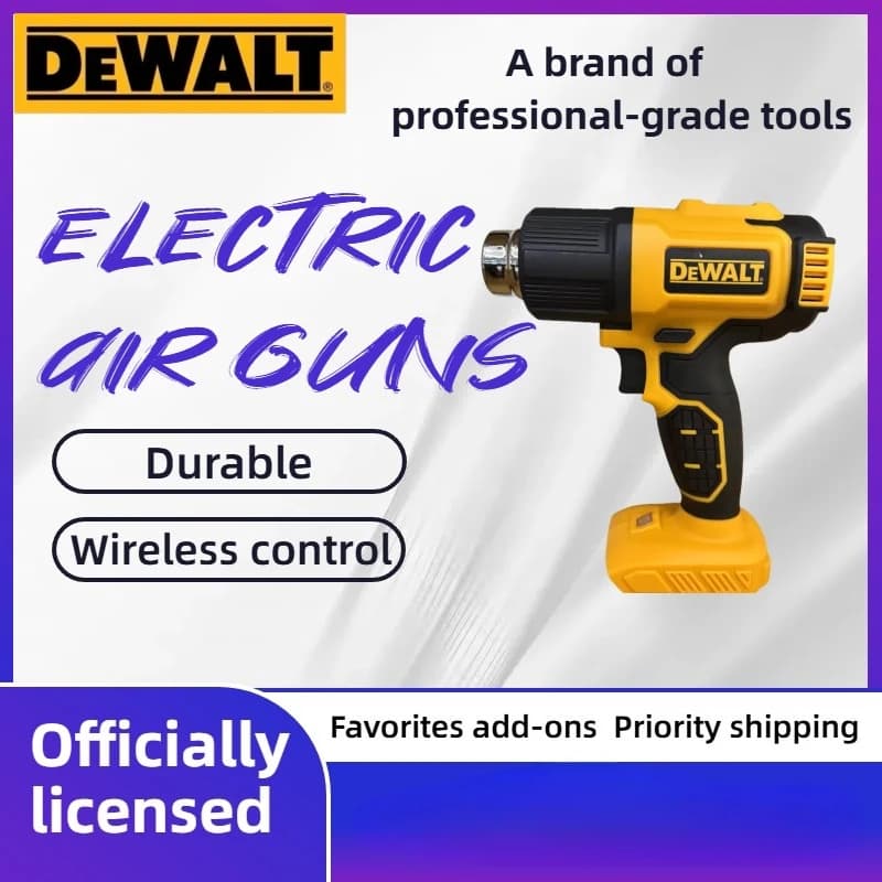 DeWalt DCE530N 20V Cordless Heat Gun | Professional Hot Air Tool for Welding & Shrink Wrapping - Thumbnail 2