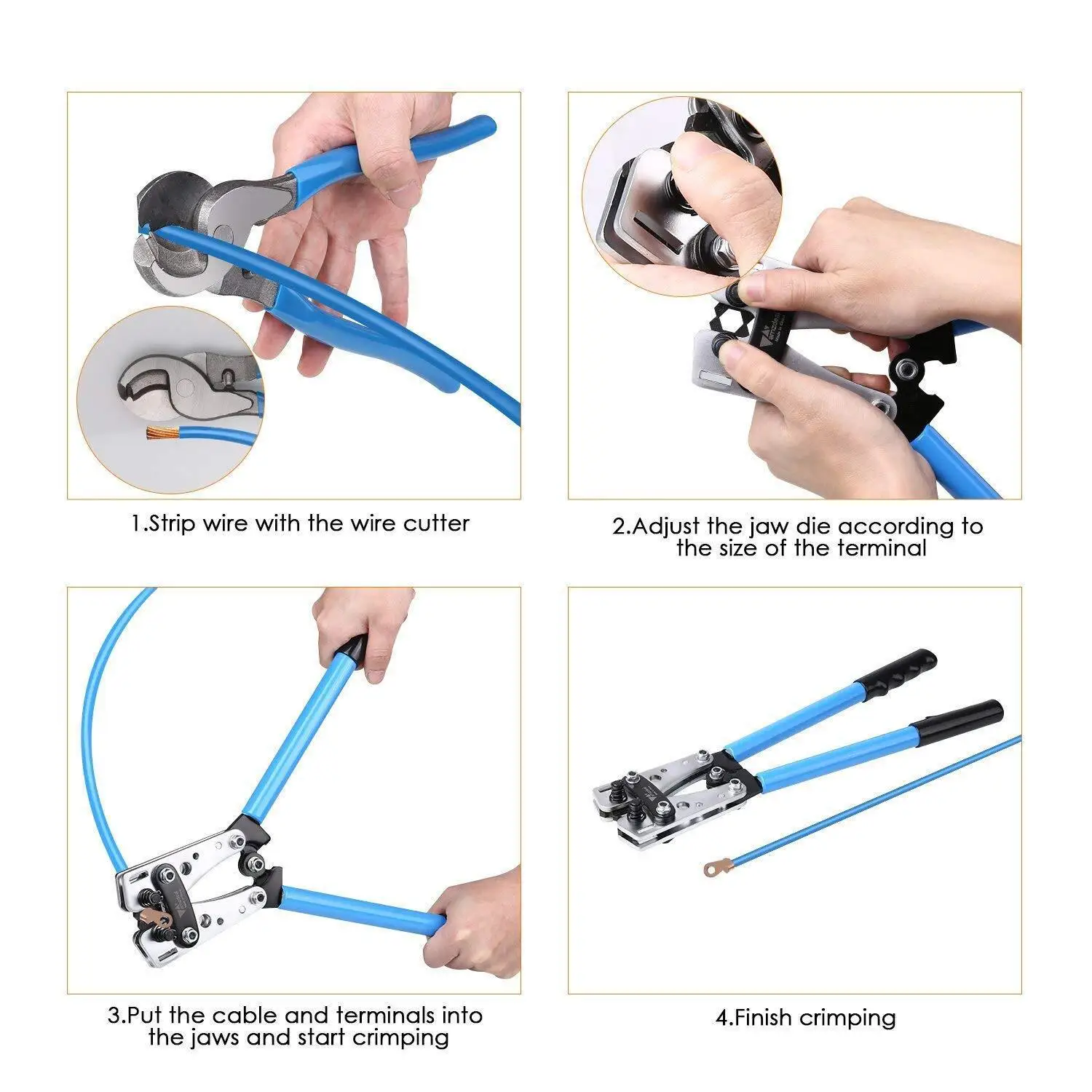 Automotive Wire Terminal Kit | 60-Piece Copper Connector Set | Battery & Cable Crimp Solutions - Thumbnail 4
