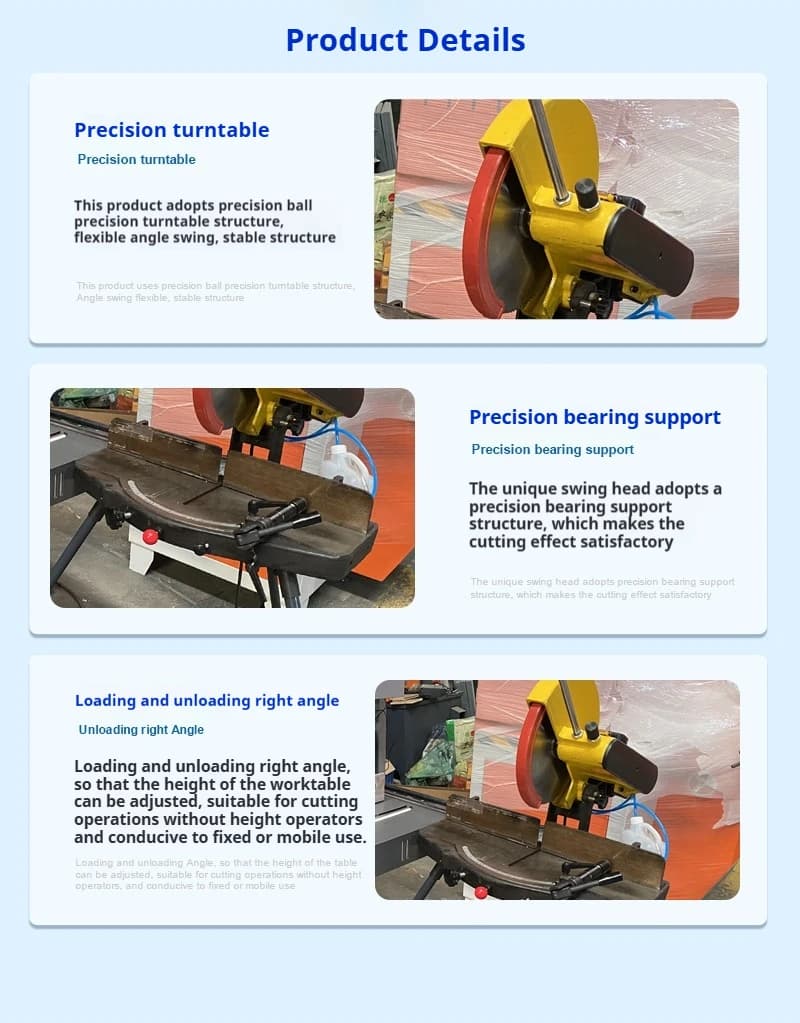 Aluminum Cutting Saw | 45° & 90° Precision Miter Cuts for Alloy Profiles - Thumbnail 3