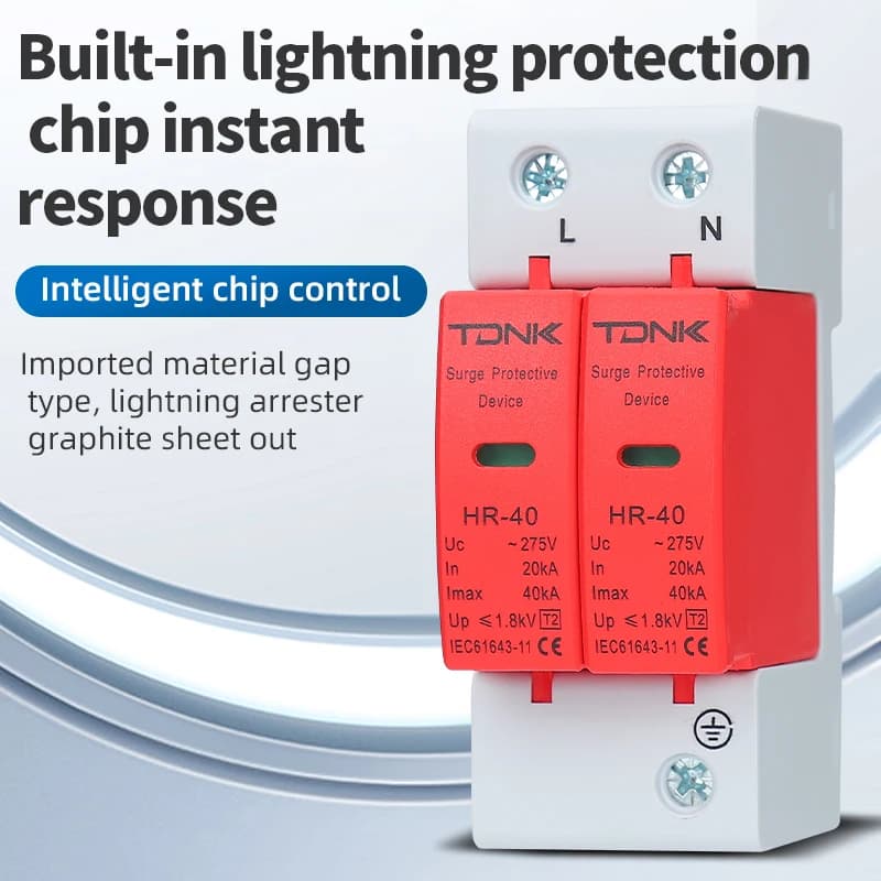 Surge Protector | 385V AC/DC | 20-60KA Lightning Protection | 2P, 3P, 4P for Solar & Home - Thumbnail 4