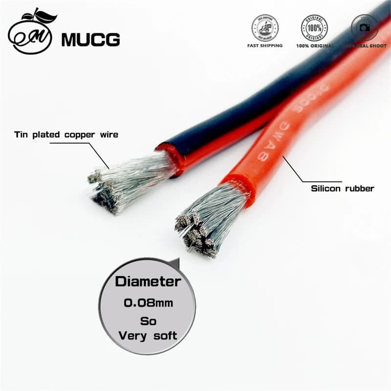 Premium-Grade Silicone Insulated Wire | Ultra-Flexible 2-Pin Cable | 22-8 AWG Electrical Wire - Thumbnail 3