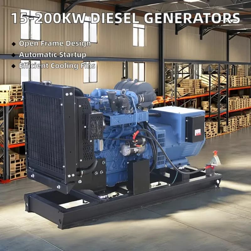 Silent Diesel Generator | 15kW-200kW Auto-Start | Single-Phase AC Power - Thumbnail 3