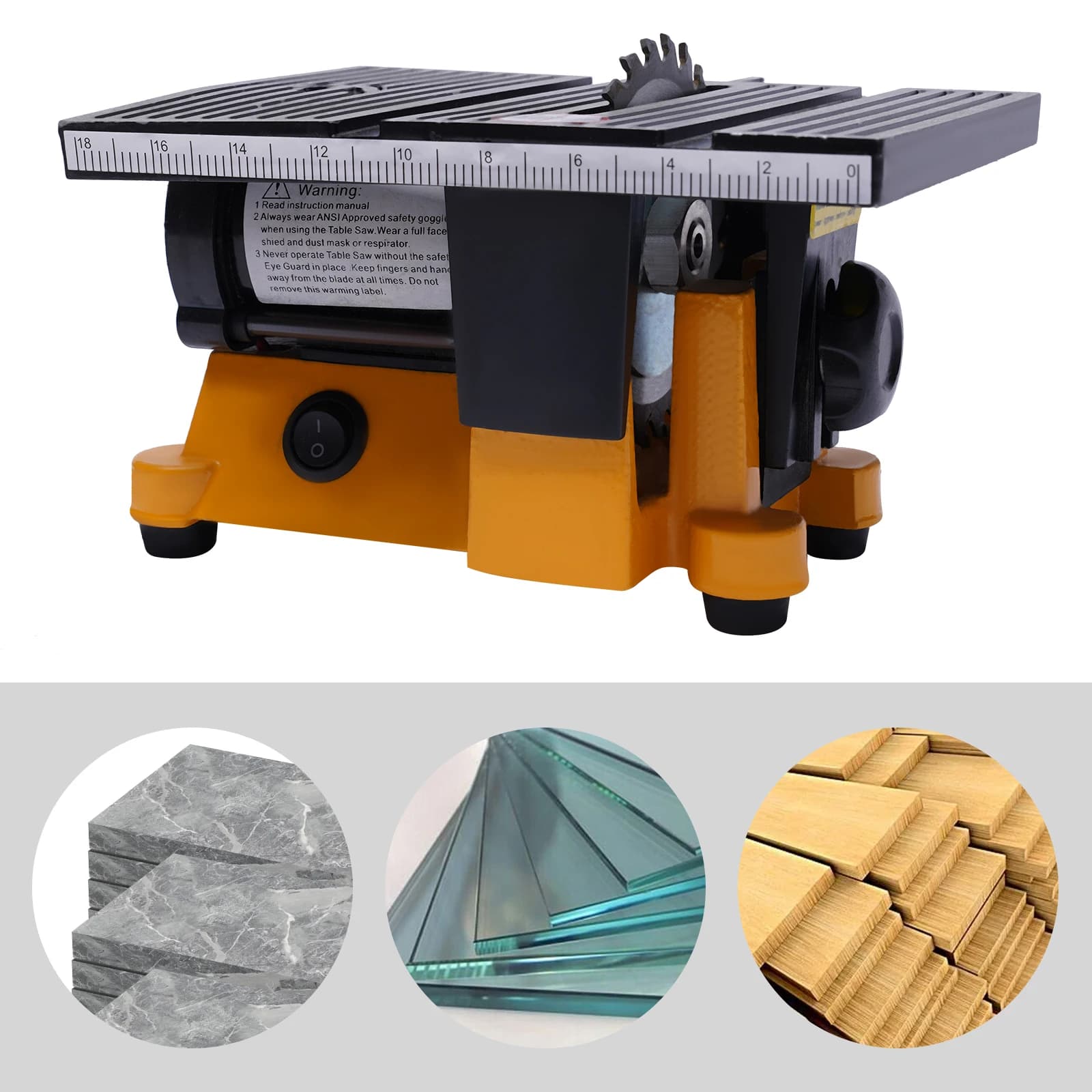 90W Electric Table Saw | 4500 RPM Precision Cutter for Wood & Metal | Compact Workshop Power Tool - Thumbnail 7