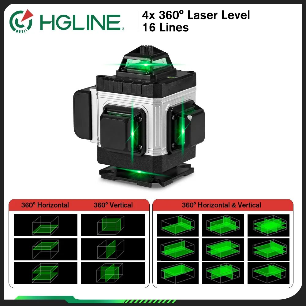 16-Line Laser Level | 360° Self-Leveling | App Remote Control for Precision Alignment - Thumbnail 3