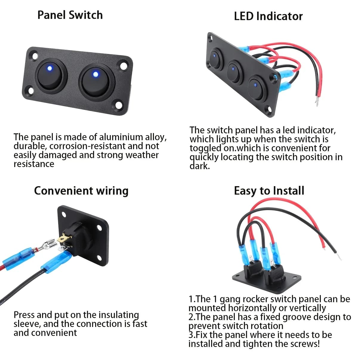 20A Marine-Grade Joystick Switch | 12V Waterproof Panel for Boats, RVs & Trucks - Thumbnail 4