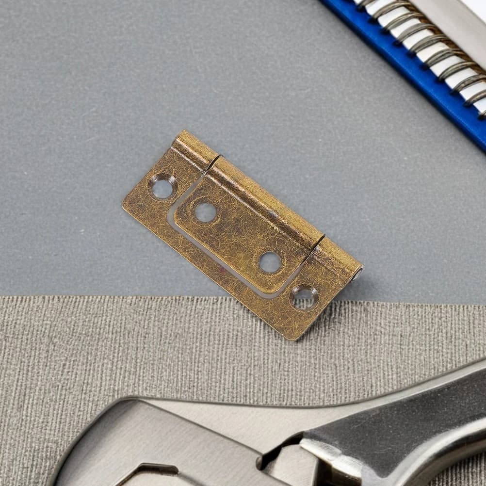 Door Hinges | 10pcs Flat Hidden Hinges | Kitchen & Wardrobe DIY Hardware - Thumbnail 2