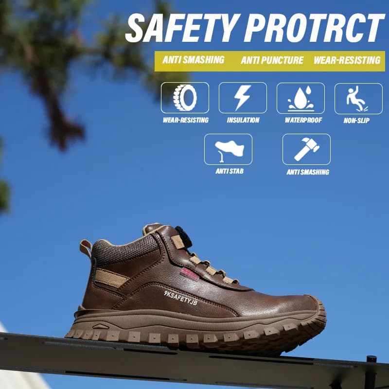 6KV Insulated Safety Shoes | Waterproof & Slip Resistant | Men's Comfortable Work Boots - Thumbnail 4