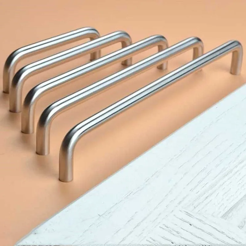 Steel U-Type Door Handles | 8mm Diameter | Dresser & Cabinet Knobs - Thumbnail 3
