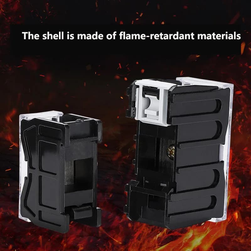 Heavy-Duty DIN Rail Terminal Block | 30A/60A High-Current Brass Connector | 600V 2/3-Pole Junction - Thumbnail 4
