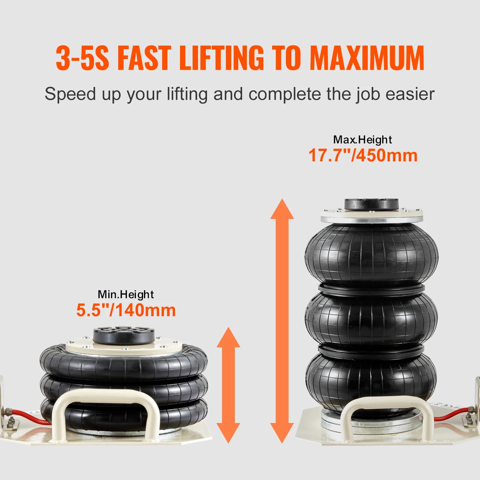 3-Ton Air Jack | Rapid 5-Second Lift | Compact Pneumatic Car Lift System - Thumbnail 2