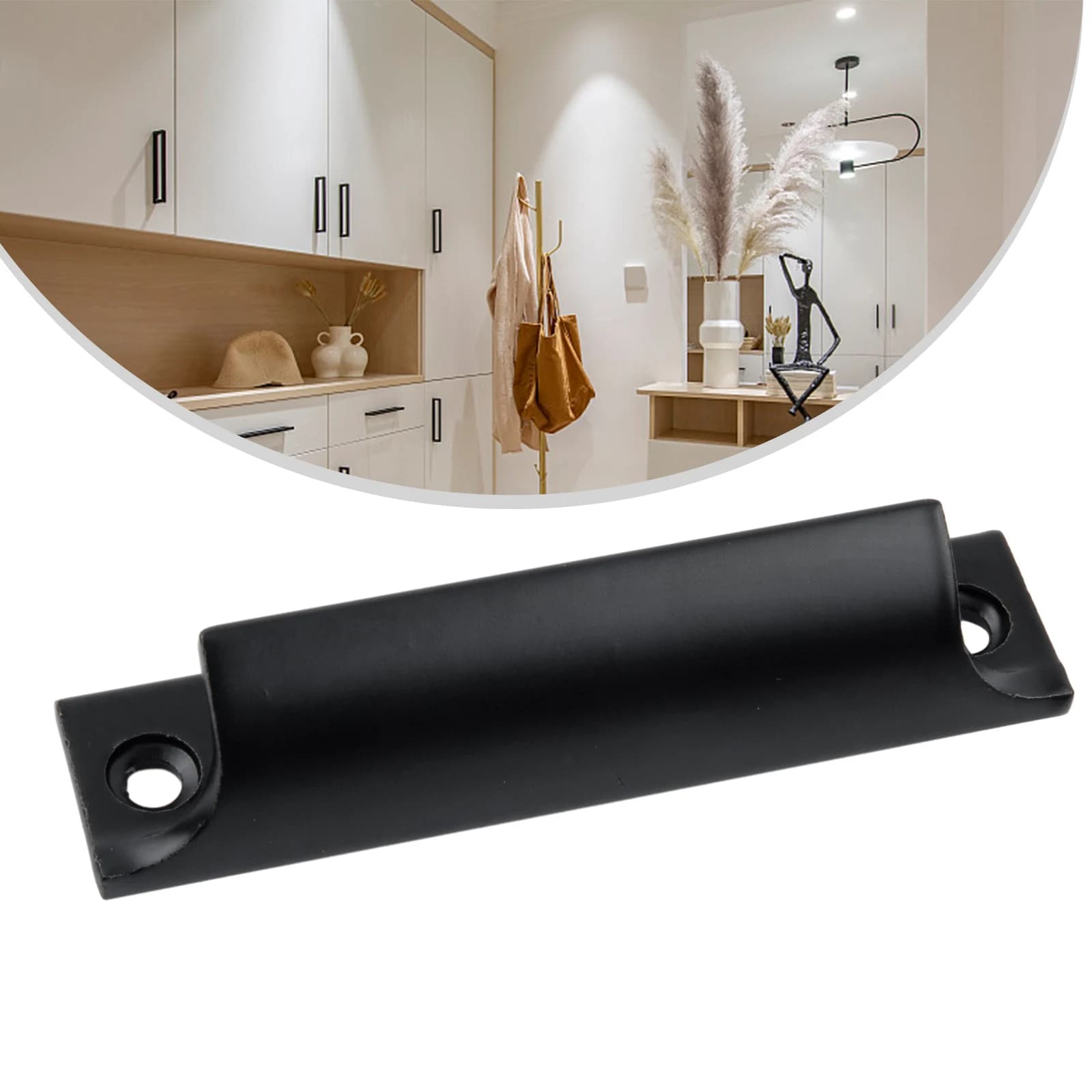 Sliding Door Handle | 76mm Hole Pitch | Balcony & Cabinet Installation - Thumbnail 3