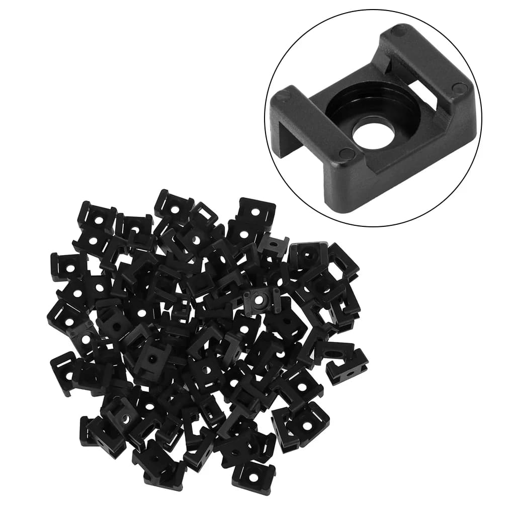 Cable Management Kit | 100-Piece Saddle Mount Clips for Cord Organization - Thumbnail 2