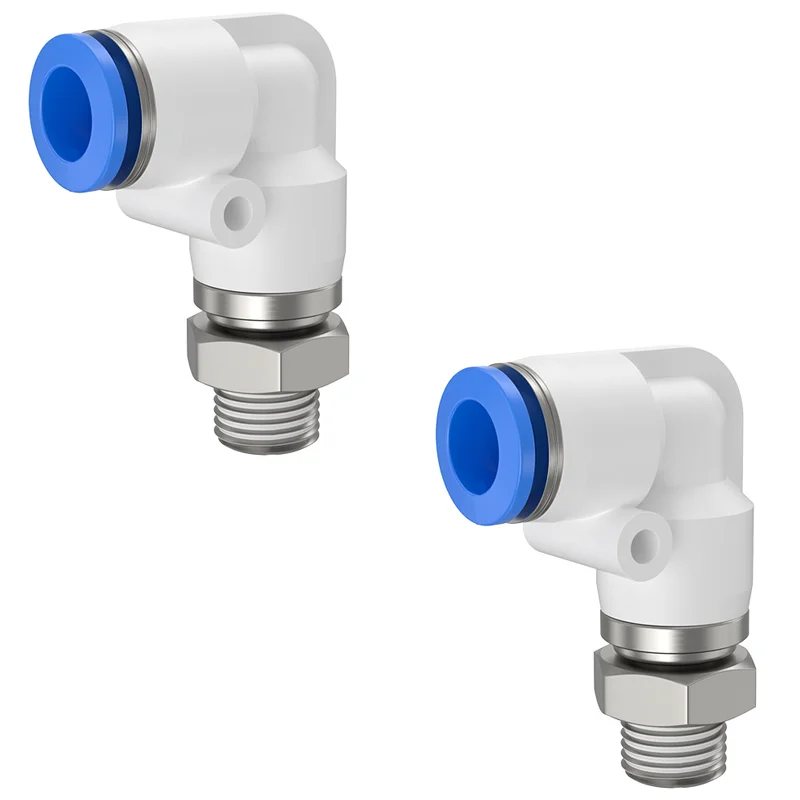 360° Rotary Swivel Fitting | M5, 1/4, 1/2 NPT | Pneumatic Hose Connector - Thumbnail 2