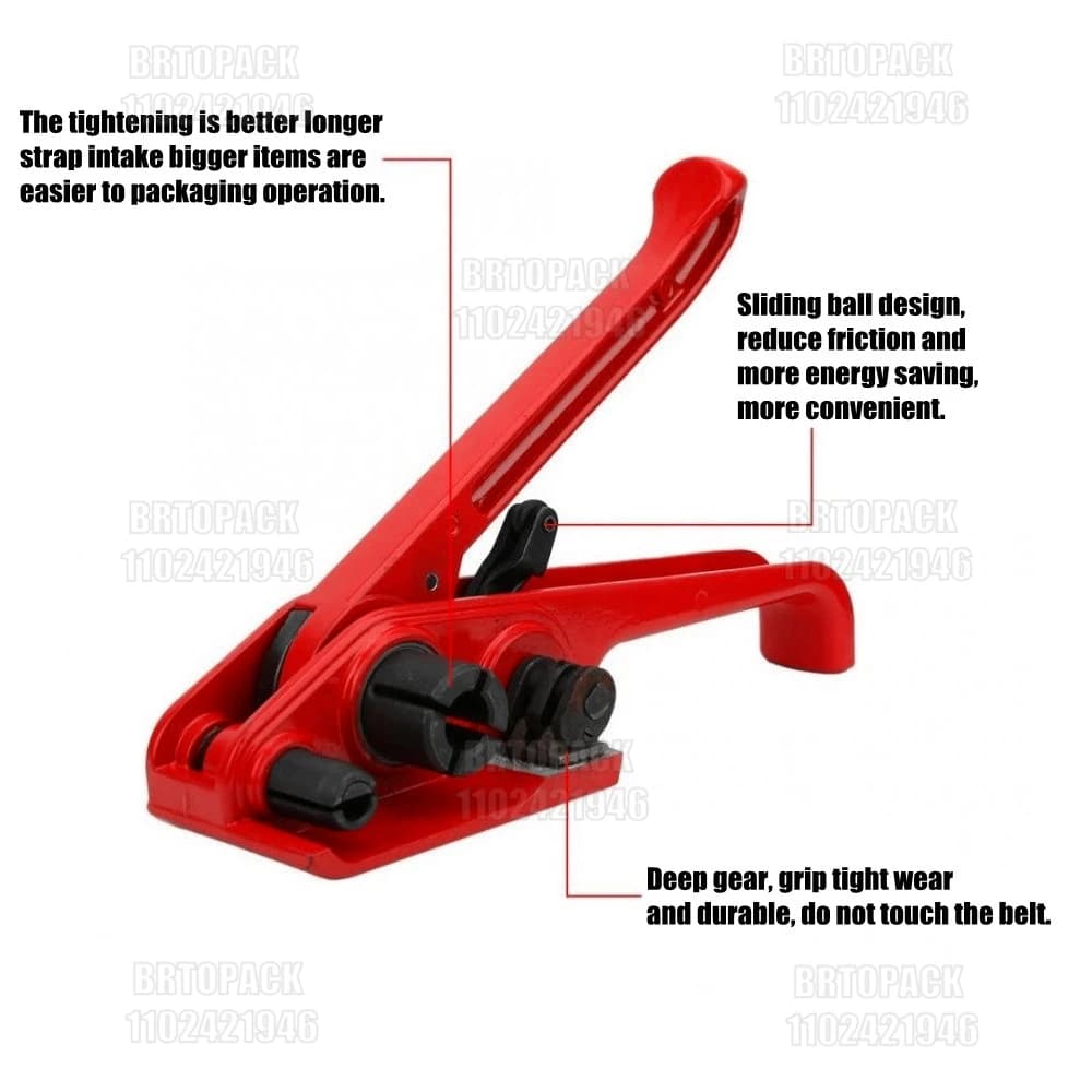 Handheld Strapping Tool | Manual Tensioner & Electric Seal Welder for Carton Banding - Thumbnail 3