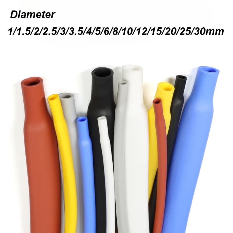 1.7:1 Silicone Heat Shrink Tube 0.8mm ~ 30mm Flexible Cable Sleeve Insulated High Temperature Soft DIY Wire Wrap Protector 2500V - Thumbnail 5