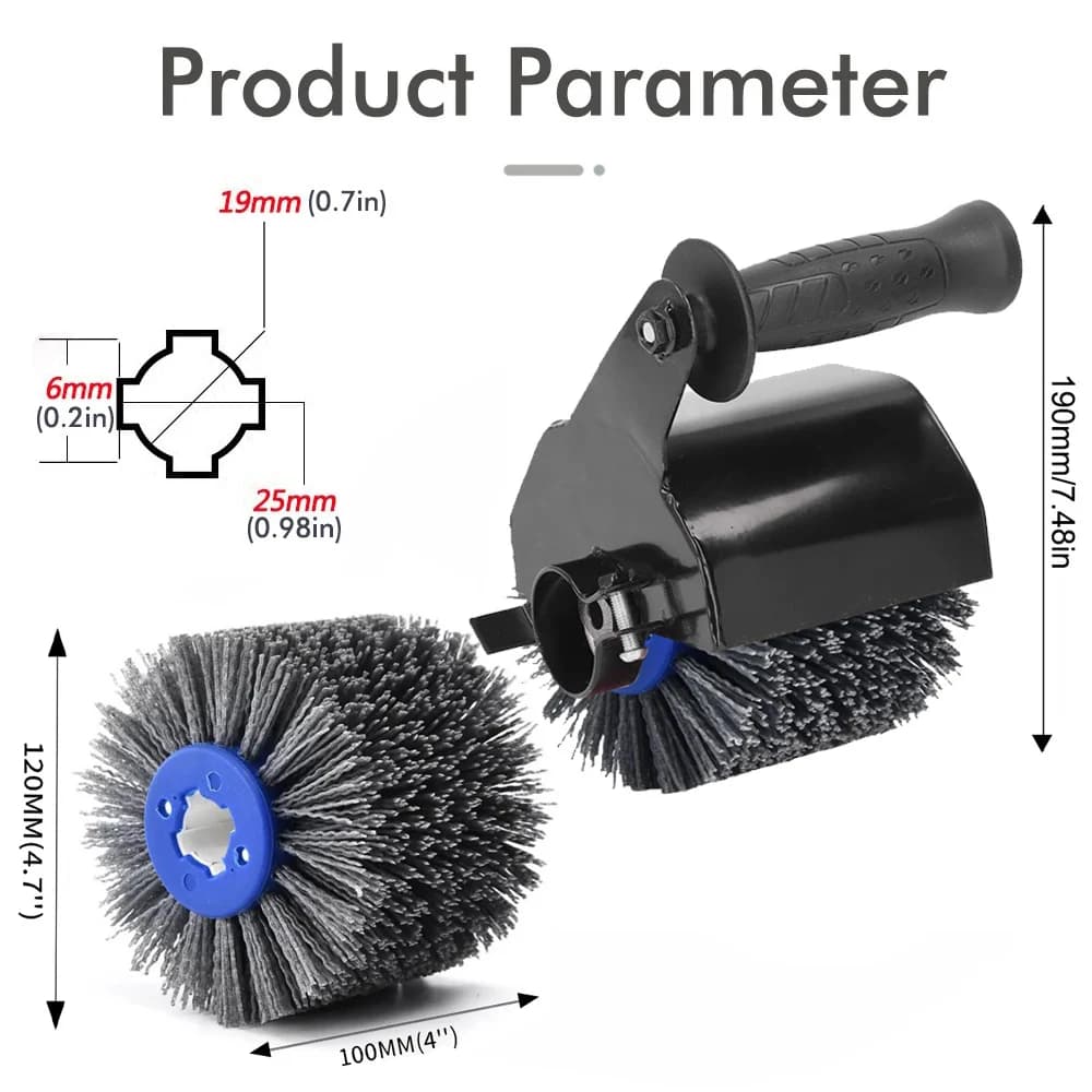 Abrasive Drum Wheel Kit for Angle Grinders | M10/M14 Arbor | Polishing & Burnishing Accessory - Thumbnail 4